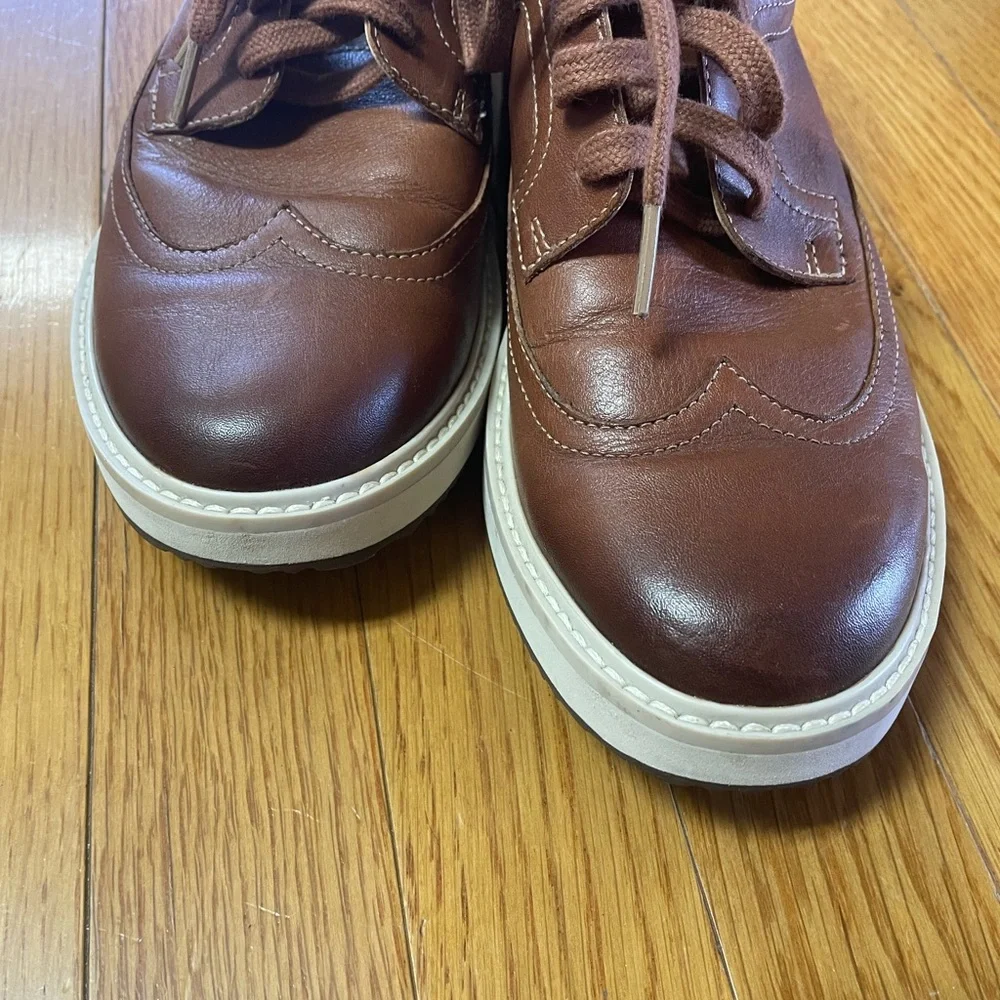Hush‎ puppies, Men's Brown Leather oxfords size 7
